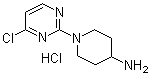 1-(4-氯-2-嘧啶基)-4-哌啶胺盐酸盐分子结构 (CAS 1185312-69-9)