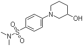 4-(3-羟基-1-哌啶基)-N,N-二甲基苯磺酰胺分子结构 (CAS 1185313-49-8)