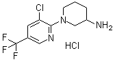 1-[3-氯-5-(三氟甲基)-2-吡啶基]-3-哌啶胺盐酸盐分子结构 (CAS 1185313-62-5)