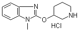 1-甲基-2-(3-哌啶基氧基)-1H-苯并咪唑盐酸盐分子结构 (CAS 1185313-72-7)