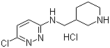 6-氯-N-(3-哌啶基甲基)-3-哒嗪胺盐酸盐分子结构 (CAS 1185313-84-1)