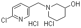 1-[(6-Chloro-3-pyridinyl)methyl]-3-piperidinol hydrochloride molecular structure (CAS 1185313-88-5)