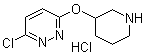 3-氯-6-(3-哌啶基氧基)哒嗪盐酸盐分子结构 (CAS 1185313-93-2)
