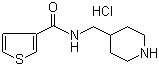 N-(4-哌啶基甲基)-3-噻吩甲酰胺盐酸盐分子结构 (CAS 1185314-53-7)