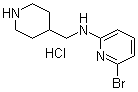 6-Bromo-N-(4-piperidinylmethyl)-2-pyridinamine hydrochloride molecular structure (CAS 1185315-42-7)