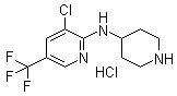 3-Chloro-N-4-piperidinyl-5-(trifluoromethyl)-2-pyridinamine hydrochloride molecular structure (CAS 1185315-66-5)