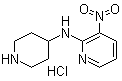 3-硝基-N-4-哌啶基-2-吡啶胺盐酸盐分子结构 (CAS 1185316-09-9)
