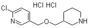 2-Chloro-5-[(3-piperidinylmethoxy)methyl]pyridine hydrochloride molecular structure (CAS 1185316-47-5)