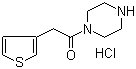 1-(1-Piperazinyl)-2-(3-thienyl)ethanone hydrochloride molecular structure (CAS 1185316-81-7)