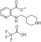 2-[(4-哌啶基甲基)氨基]-3-吡啶羧酸甲酯 2,2,2-三氟乙酸盐分子结构 (CAS 1185317-13-8)