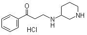1-苯基-3-(3-哌啶基氨基)-1-丙酮盐酸盐分子结构 (CAS 1185317-59-2)