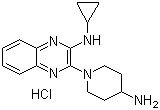 3-(4-氨基-1-哌啶基)-N-环丙基-2-喹喔啉胺盐酸盐分子结构 (CAS 1185317-78-5)