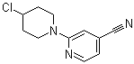 2-(4-氯-1-哌啶基)-4-吡啶甲腈分子结构 (CAS 1185318-26-6)
