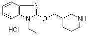 1-乙基-2-(3-哌啶基甲氧基)-1H-苯并咪唑盐酸盐分子结构 (CAS 1185318-85-7)
