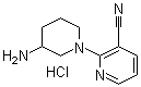2-(3-氨基-1-哌啶基)-3-吡啶甲腈盐酸盐分子结构 (CAS 1185319-31-6)