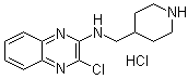 3-氯-N-(4-哌啶基甲基)-2-喹喔啉胺盐酸盐分子结构 (CAS 1185319-40-7)