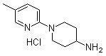 1-(5-甲基-2-吡啶基)-4-哌啶胺盐酸盐分子结构 (CAS 1185319-44-1)