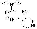 N,N-二乙基-6-(1-哌嗪基)-4-嘧啶胺盐酸盐分子结构 (CAS 1185319-47-4)