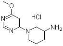 1-(6-甲氧基-4-嘧啶基)-3-哌啶胺盐酸盐分子结构 (CAS 1185319-52-1)