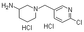 1-[(6-氯-3-吡啶基)甲基]-3-哌啶胺盐酸盐分子结构 (CAS 1185319-64-5)