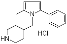 4-[(2-Methyl-5-phenyl-1H-pyrrol-1-yl)methyl]piperidine hydrochloride molecular structure (CAS 1185319-66-7)