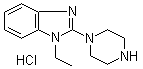 1-Ethyl-2-(1-piperazinyl)-1H-benzimidazole hydrochloride molecular structure (CAS 1185319-81-6)