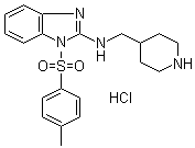1-[(4-甲基苯基)磺酰基]-N-(4-哌啶基甲基)-1H-苯并咪唑-2-胺盐酸盐分子结构 (CAS 1185319-90-7)
