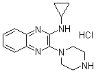 N-环丙基-3-(1-哌嗪基)-2-喹喔啉胺盐酸盐分子结构 (CAS 1185319-93-0)
