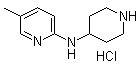 5-Methyl-N-4-piperidinyl-2-pyridinamine hydrochloride molecular structure (CAS 1185320-00-6)