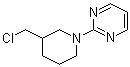 2-[3-(氯甲基)-1-哌啶基]嘧啶分子结构 (CAS 1185320-02-8)