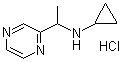 N-环丙基-alpha-甲基-2-吡嗪甲胺盐酸盐分子结构 (CAS 1185320-04-0)