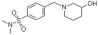 4-[(3-羟基-1-哌啶基)甲基]-N,N-二甲基苯磺酰胺分子结构 (CAS 1185320-06-2)