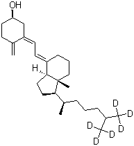 维生素 D3-d<sub>6</sub>分子结构 (CAS 118584-54-6)