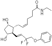 (5Z)-7-[(1R,2R,3R,5S)-2-[(1E)-3,3-Difluoro-4-phenoxy-1-buten-1-yl]-3,5-dihydroxycyclopentyl]-N-ethyl-5-heptenamide molecular structure (CAS 1185851-52-8)