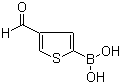 B-(4-甲酰基-2-噻吩基)硼酸分子结构 (CAS 1186026-19-6)