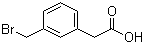 3-(溴甲基)苯乙酸分子结构 (CAS 118647-53-3)