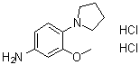 3-甲氧基-4-(1-吡咯烷基)苯胺二盐酸盐分子结构 (CAS 1186663-17-1)