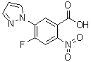4-氟-2-硝基-5-(1H-吡唑-1-基)苯甲酸分子结构 (CAS 1186663-21-7)