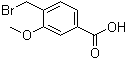 4-溴甲基-3-甲氧基苯甲酸分子结构 (CAS 118684-13-2)