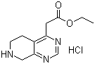 5,6,7,8-四氢吡啶并[3,4-d]嘧啶-4-乙酸乙酯盐酸盐分子结构 (CAS 1187830-52-9)