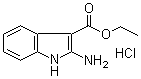 2-氨基-1H-吲哚-3-羧酸乙酯盐酸盐分子结构 (CAS 1187830-59-6)