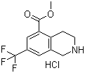 1,2,3,4-四氢-7-(三氟甲基)-5-异喹啉羧酸甲酯盐酸盐分子结构 (CAS 1187830-67-6)
