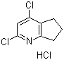 2,4-二氯-6,7-二氢-5H-环戊烯并[b]吡啶盐酸盐分子结构 (CAS 1187830-87-0)