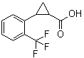 2-[2-(Trifluoromethyl)phenyl]cyclopropanecarboxylic acid molecular structure (CAS 1187933-13-6)