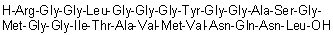 L-Arginylglycylglycyl-L-leucylglycylglycylglycyl-L-tyrosylglycylglycyl-L-alanyl-L-serylglycyl-L-methionylglycylglycyl-L-isoleucyl-L-threonyl-L-alanyl-L-valyl-L-methionyl-L-valyl-L-asparaginyl-L-glutaminyl-L-asparaginyl-L-leucine molecular structure (CAS 1188513-47-4)