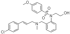 N-[2-[[[(2E)-3-(4-Chlorophenyl)-2-propen-1-yl]methylamino]methyl]phenyl]-N-(2-hydroxyethyl)-4-methoxybenzenesulfonamide molecular structure (CAS 1188890-40-5)