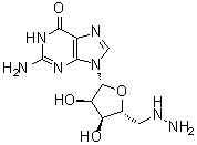 5'-脱氧-5'-肼基鸟苷分子结构 (CAS 1189743-60-9)
