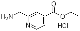 2-(氨基甲基)-4-吡啶甲酸乙酯盐酸盐分子结构 (CAS 1189983-26-3)