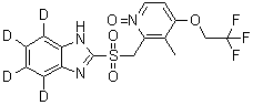 Lansoprazole-d<sub>4</sub> Sulfone N-Oxide molecular structure (CAS 1190009-70-1)