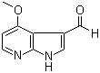 4-甲氧基-1H-吡咯并[2,3-b]吡啶-3-甲醛分子结构 (CAS 1190314-48-7)